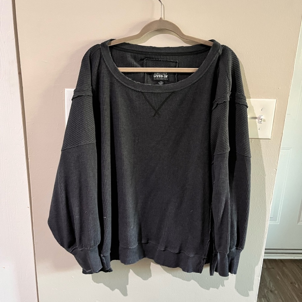 American Eagle bug hug waffle sweatshirt